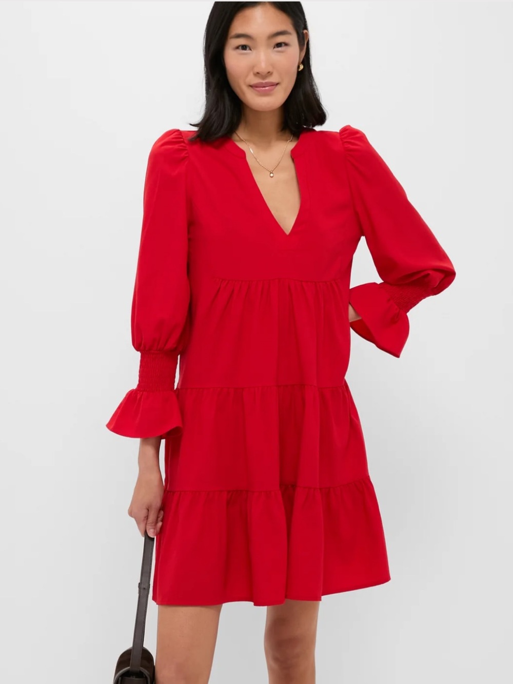 Pomander Place Red Crepe Kenzo Dress